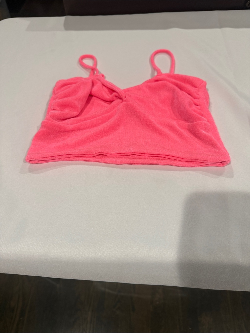 Olivaceous Neon Pink  Crop Top